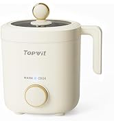 TOPWIT Rice Cooker Small, 2-Cups Uncooked, 1.2L Mini Rice Cooker with Non-stick Coating, BPA Free...