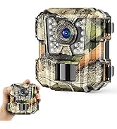 WOSPORTS Mini Trail Camera,24MP 1080P HD Game Camera Motion Activated with IR Night Vision Waterp...