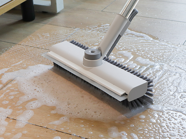 floor brush scrubber with long handle