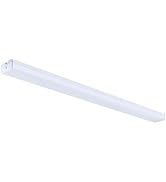 Drosbey 60W 4ft LED Flush Mount Wraparound Light Fixture, Garage Lighting, LED Shop Light, Fluore...