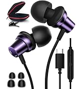 USB C Headphones Stereo Wired Earbuds for Samsung S26 Ultra S25 FE S24 Ultra A17,In-Ear Noise Iso...