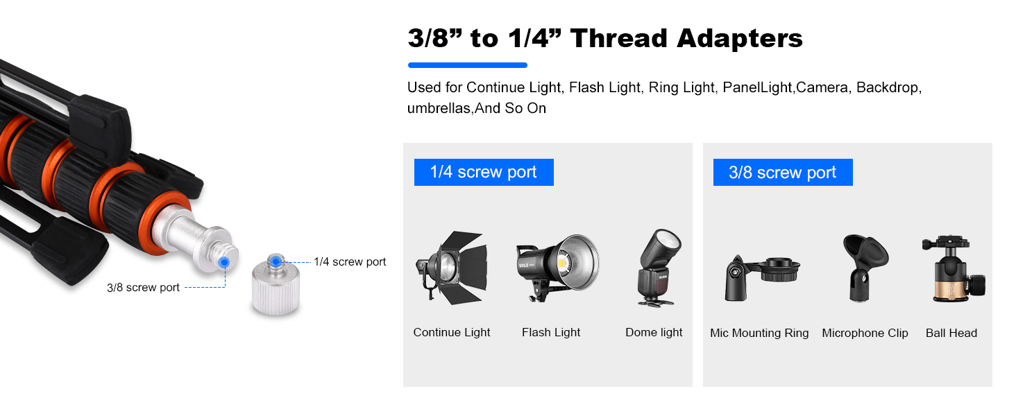3/8 to 1/4 Thread Adapter