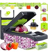 Vegetable Chopper, Onion Chopper, Mandolin Slicer,Pro 10 in 1professional food Choppermultifuncti...