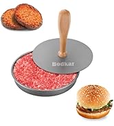 bodkar Burger Press Patty Maker Non Stick Hamburger Mold with Wooden Handle, Great Meat Beef Chee...