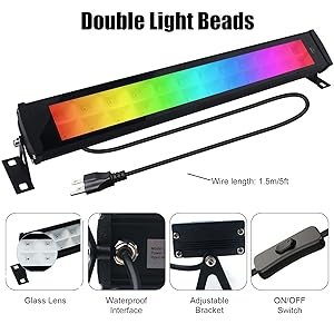 rgb wall washer light bar