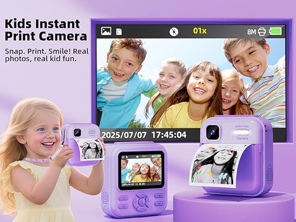Kids Camera Instant Print for Boys and Girls,Christmas Birthday Gifts Toys for Toddler