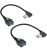 UCEC USB 3.0 Extension Cable Short SuperSpeed USB Cable Extender USB 90 Degree Adapter-Male to Fe...