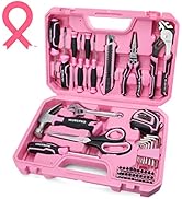 WORKPRO 52-Piece Pink Tools Set, Household Tool Kit with Storage Toolbox, Basic Tool Set for Home...