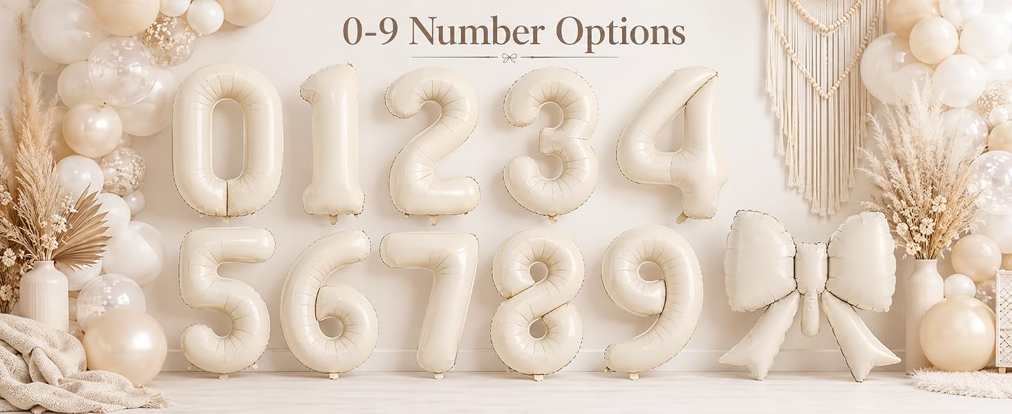 40 Inch Number Balloons with Bow Balloon