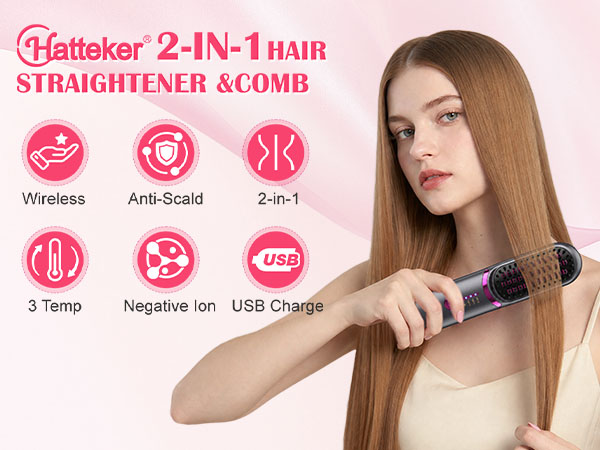 cordless hair straightener brush