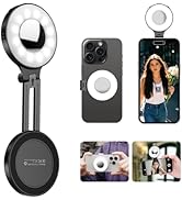 Flymile Magnetic Selfie Light for iPhone, LED Fill Ring Light for MagSafe with Adjustable, Compat...