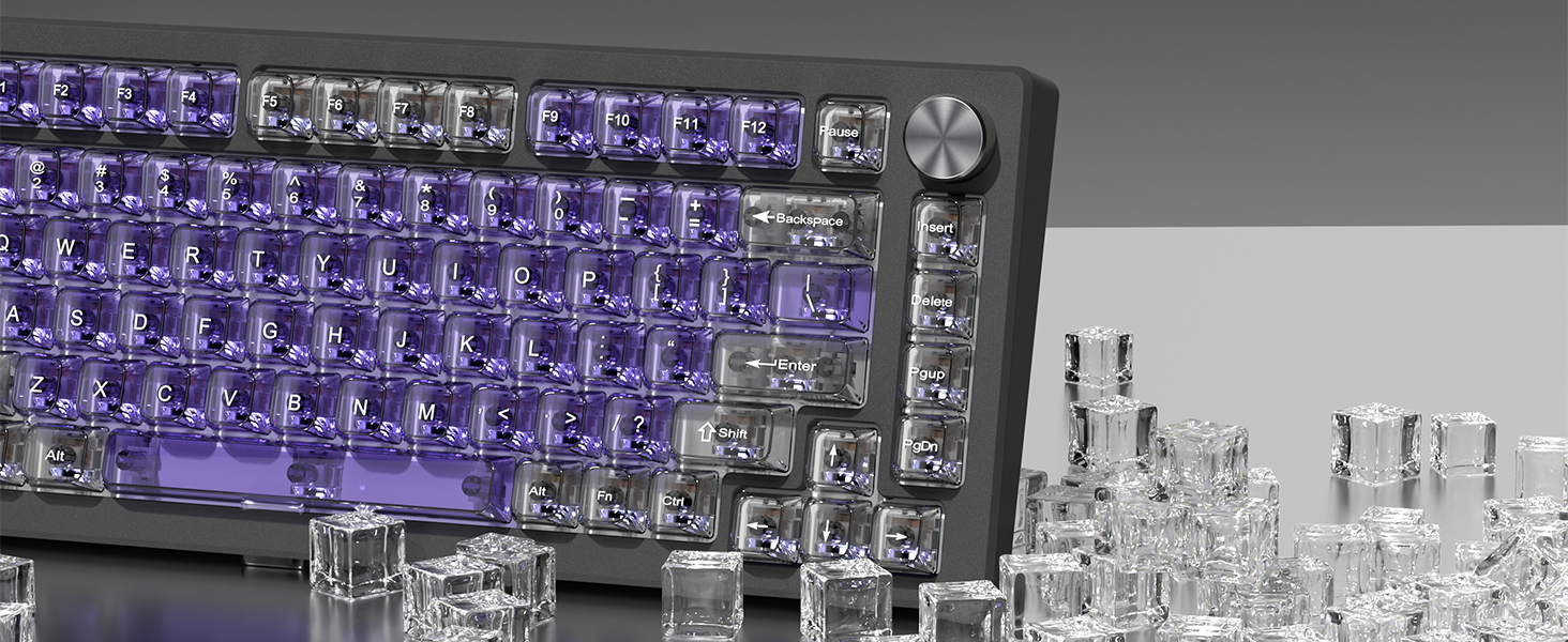 Clear keycaps,Transparent Keyboard keycaps,Jelly Key caps Set,Shine Through keycap,MDA Profile