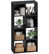 Sweetcrispy 8 Cube Storage Organizer - Open Cube Bookshelf with 4 Removable Back Panels, Display ...