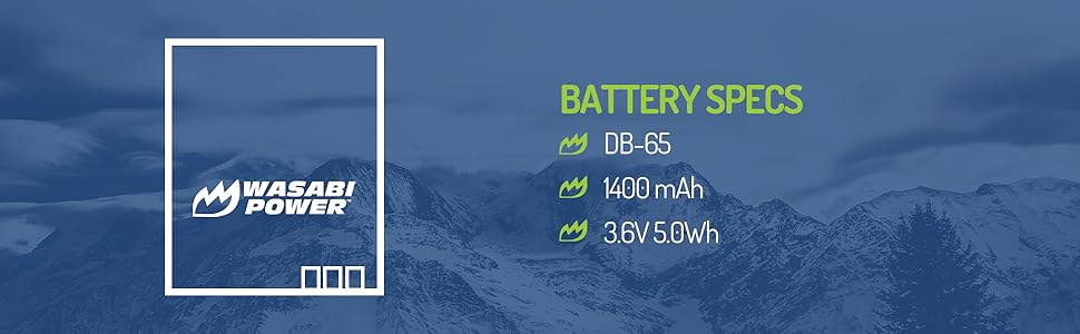 DB65 battery specifications by wasabi Power