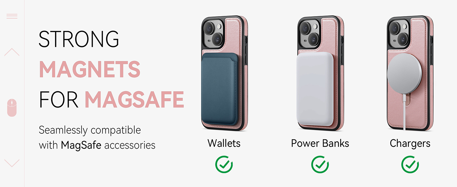 case with stand pu leather compatible with magsafe