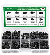 350PCS Computer Screws Assortment Kit, 6-32 Male to M3 Female Black Carbon Steel Motherboard Stan...