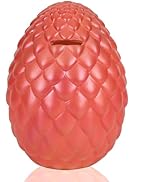 H&amp;W Dragon Egg Piggy Bank - Unbreakable, Shiny Color, Large Capacity Money Box for Kids - Home De...