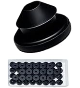 50-Pack Black Cable Railing Rubber Grommets for 1/8" 5/32" 3/16" Stainless Steel Wire, Level Meta...