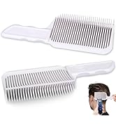FOWSRHRG 2PCS Fade Comb, Barber Fade Comb Flat Curved Push Edge, Gradient Positioning Hair Comb F...