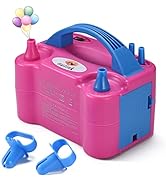 NuLink Electric Portable Dual Nozzle Balloon Blower Pump Inflation for Decoration, Party [110V~12...
