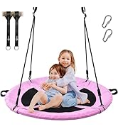Trekassy 700lb 40" Saucer Tree Swing for Kids Adults Outdoor Textilene with 2pcs Tree Hanging Str...