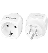 [2-Pack] Europe to US Plug Adapter, Unidapt EU to US Plug Adapter, Travel from European to Americ...