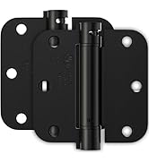 Bubxo 2 Pack Self Closing Door Hinges, Spring Hinges Self Closing 3.5 Inch with 5/8'' Radius Corn...