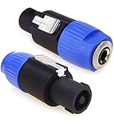 NANYI 1/4" Female to NL4FC Male Connectors are for Converting 1/4" Cables to NL4FC Plug for Speak...