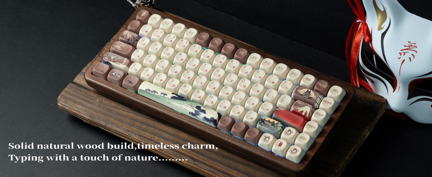 75% Wireless Mechanical Keyboard with QMK/VIA, WD75 V2 Retro Creamy Gaming Keyboard