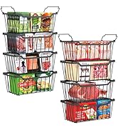 SUNALLY Freezer Organizer Bins, 8 Pack Stackable Chest Freezer Organizer for 5-7 Cu.FT Deep Freez...