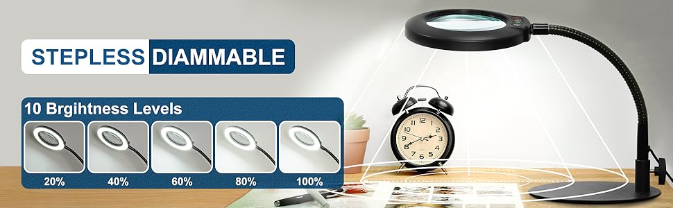 crafting light with magnifying glass