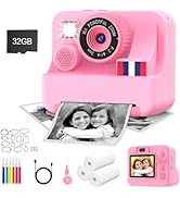 Yosfeng Instant Print Camera for Kids - Christmas Birthday Girls Gifts for Age 3 4 5 6 7 8 9 10 Y...
