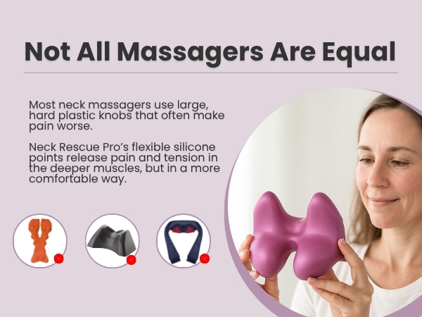 neck massager for pain relief deep tissue stretcher traction trigger point tool cervical device