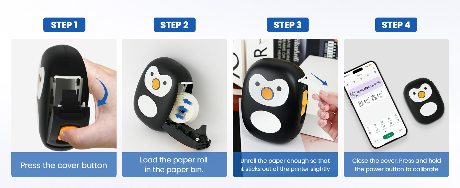 Installation of label paper