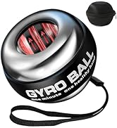 BeSokar Gyroball Wrist Exerciser Ball Auto Start 5 Level Resistance Light Control Gyroscopic Fore...