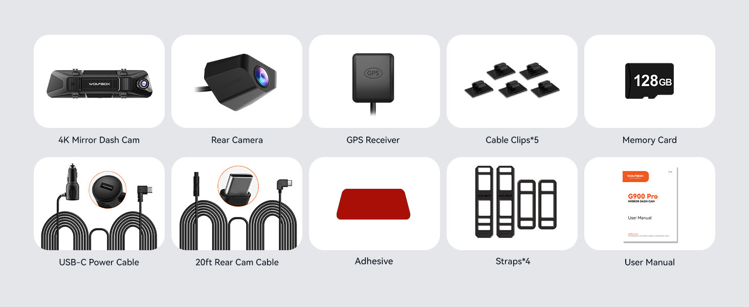 digital rear view mirror 4k