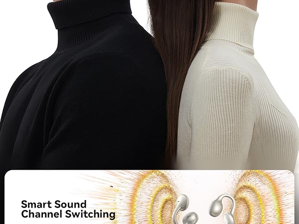 clip on earbuds open ear headphones wireless bluetooth