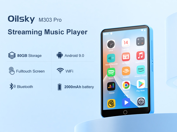 MP3 Player with Bluetooth and WiFi