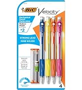 BIC Velocity Mechanical Pencils, With Colorful Barrel, Medium Point (0.7 mm), School Supplies for...
