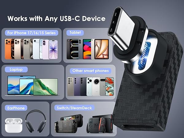 240w usb c straight adapter magnetic 24Pin carbon fiber