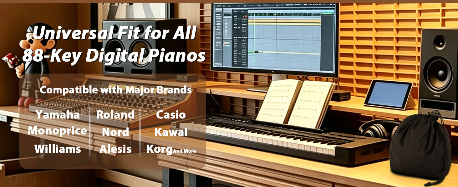 Piano Keyboard Dust Cover