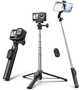 TELESIN Mini Selfie Stick &amp; Phone Tripod for DJI Osmo 360 Action 6/5/4, GoPro Hero 13/12/11, Vlog...