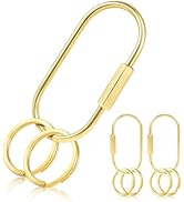 CooBigo Carabiner Clip, Screw Lock Key Organizer, Carabiner Keychain Key Ring for Purse Bag Charms