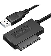 USB 2.0 to 7+6 13Pin Slimline SATA Laptop CD/DVD ROM Optical Drive Adapter Cable (USB to SATA 7+6...