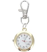 Veemoon Clip on Pocket Watch,mini Clock Keychain Portable Badge Watch for Nurses Doctors Chefs Ch...
