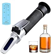 Optics Alcohol Refractometer Automatic Temperature Compensation Alcohol Meter 0~80% v/v Spirit Al...
