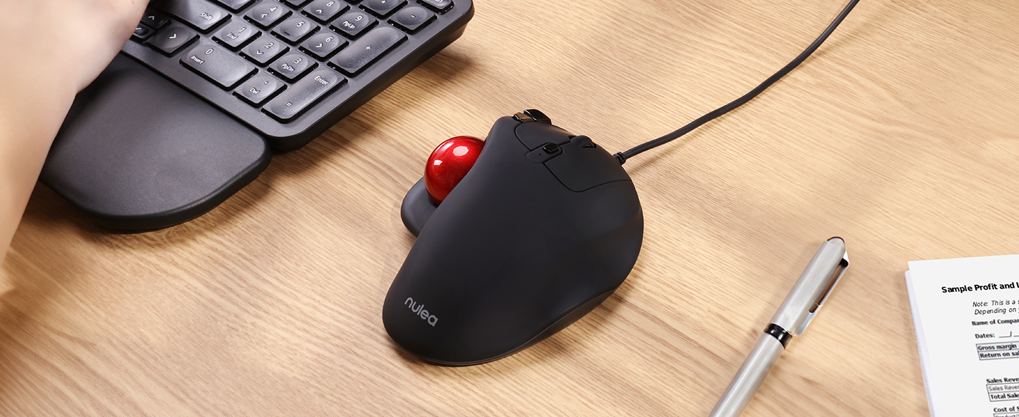 trackball mouse track ball thumb wired roller rollermouse rollerball ergonomic stationary