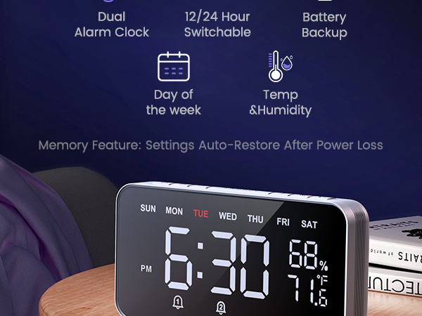 Dekala Wishalarm Bed shaker loud alarm clock for heavy sleepers