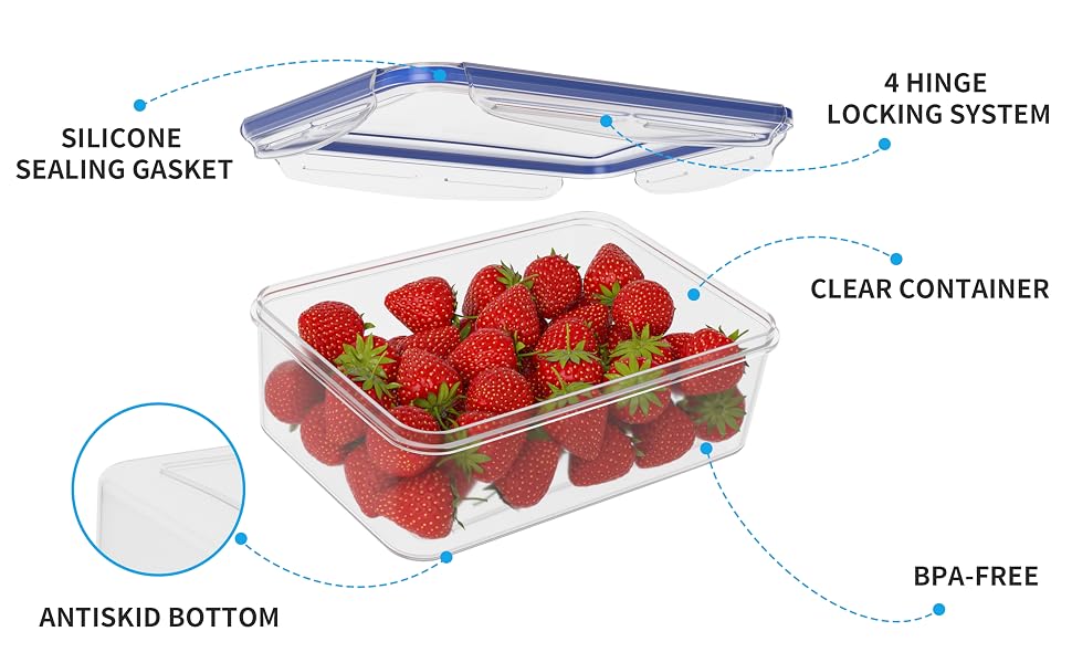 clear meal prep containers with lids