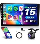 6G+128G 8-Core Android Car Stereo Double Din 10.1 inch Wireless Carplay IPS Touchscreen Car Radio...